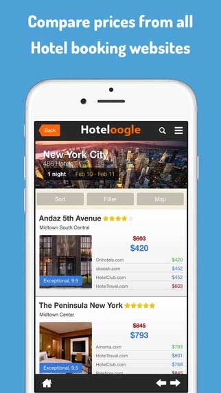 تطبيق Hoteloogle للحصول على أفضل عروض حجوزات الفنادق