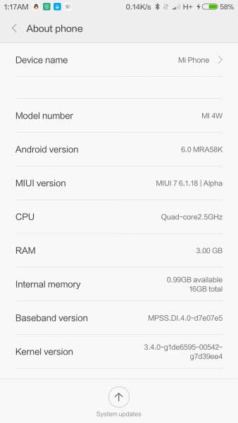 جهاز Xiaomi Mi 4 يبدأ بالحصول على تحديث الأندرويد 6.0.1