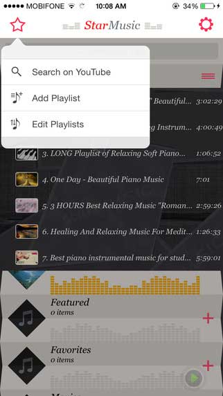 تطبيق StarMusic Pro لتشغيل صوتيات ومرئيات يوتوب