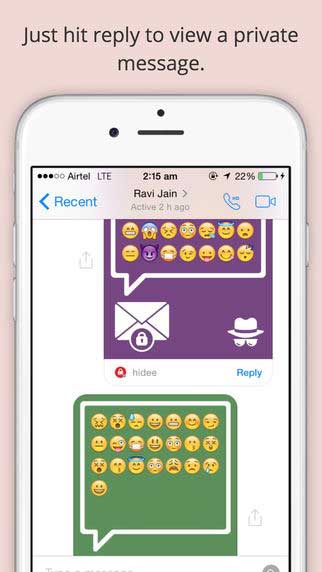 تطبيق hidee for Messenger - تطبيق المحادثات المخفية والمحمية
