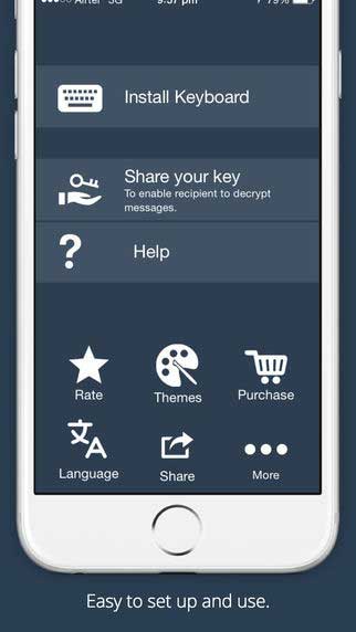تطبيق Secure Text Keyboard لتشفير الرسائل والكتابات