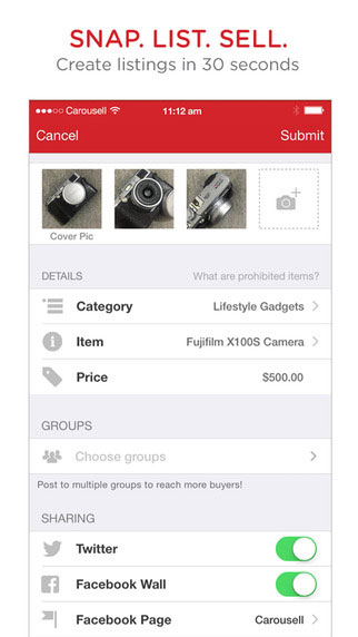 تطبيق Carousell لعرض السلع المستخدمة للبيع والشراء