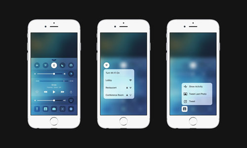 دعم 3D Touch في مركز التحكم