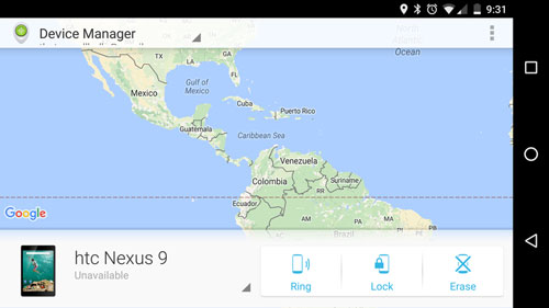 تطبيق ANDROID DEVICE MANAGER لمراقبة مكان جهازك