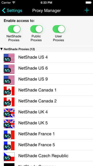تطبيق NetShade خدمة VPN والتخفي وتغيير iP للأيفون