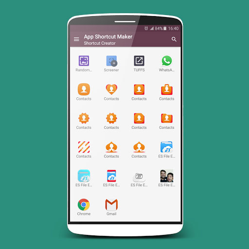 تطبيق App Shortcut Maker لإنشاء اختصارات للتطبيقات وجهات الاتصال