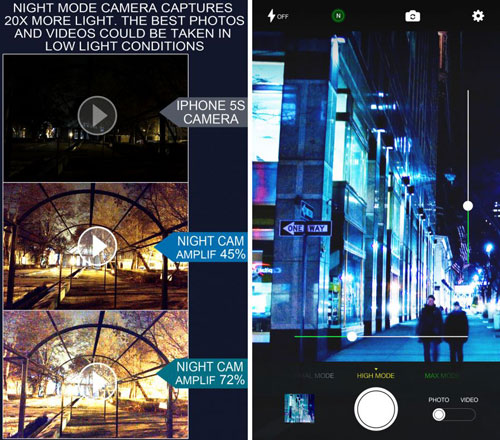 تطبيق Night Mode Camera للتصوير الليلي