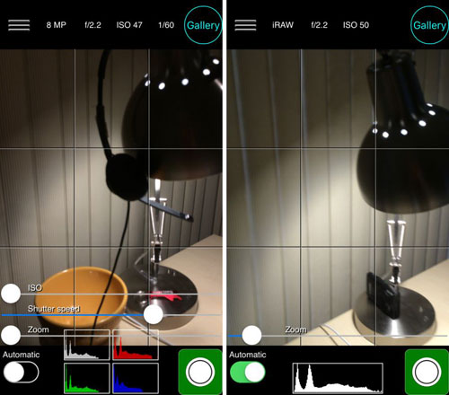 تطبيق iRAW لالتقاط صور بصيغة RAW