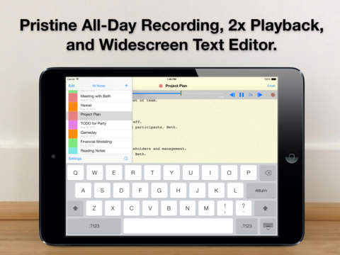 تطبيق Audio Notebook لإدارة المهام على الآيباد