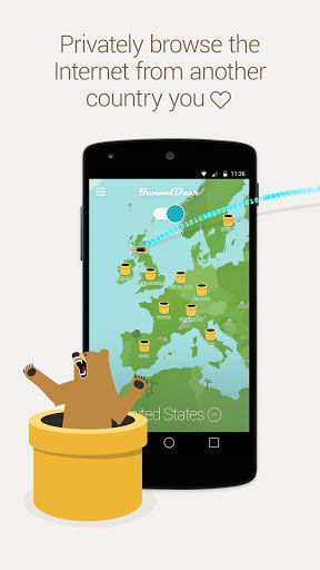 تطبيق TunnelBear VPN للحصول على اتصال محمي