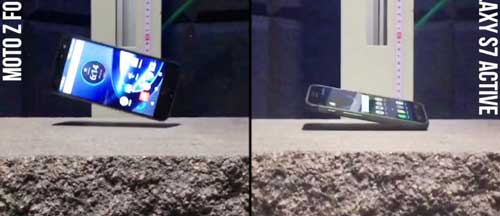 فيديو: اختبار سقوط جالاكسي S7 أكتيف ضد Moto Z Force