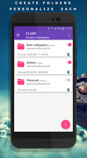 تطبيق CLARO Random Wallpaper Changer لتغيير الخلفيات تلقائيا