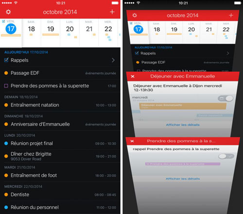 تطبيق Fantastical 2 تقويم ومذكرة ذكية