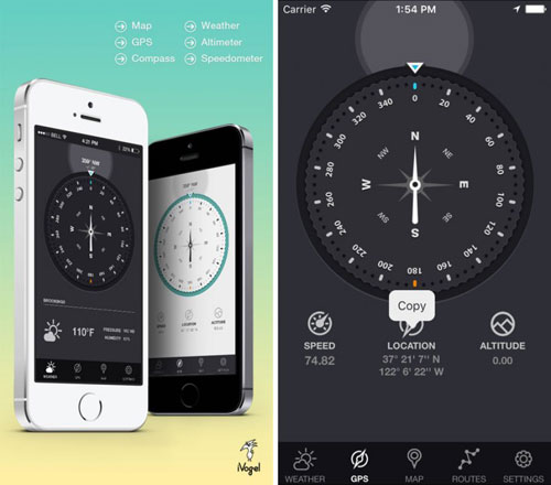 تطبيق Compass by iVogel للحصول على مكانك بدقة