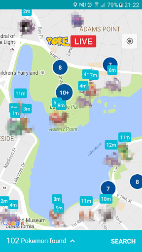 تطبيق Poke LIVE for Pokemon GO لمعرفة أماكن البوكيمون على الخريطة