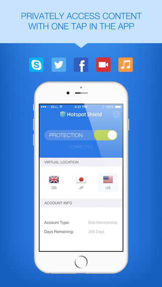 تطبيق Hotspot Shield الشهير للتخفي وتغيير iP بمزايا كثيرة
