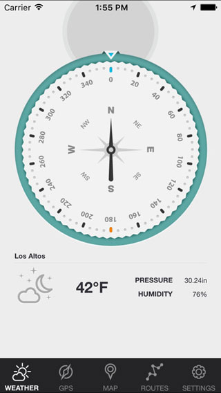 تطبيق Compass للحصول على تفاصيل حول الموقع والطقس والسرعة