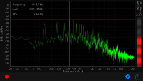 تطبيق Audio Spectrum لتحليل الصوت مفيد في الدراسات