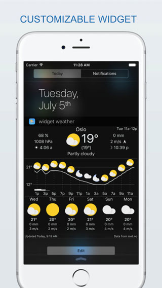 تطبيق idget weather لإضافة ويدجت حالة الطقس