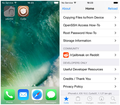 شرح تثبيت جيلبريك iOS 10 لبعض الأجهزة فقط