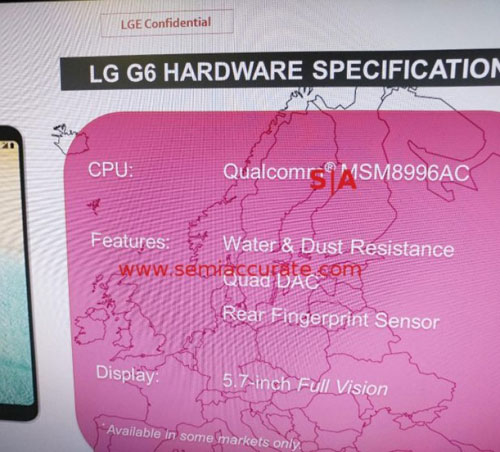 خبر سيء: هاتف LG G6 سيأتي مع معالج كوالكم Snapdragon 821 فقط !