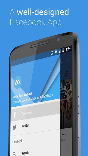 تطبيق Metal for Facebook & Twitter لتصفح تويتر وفيسبوك في مكان واحد