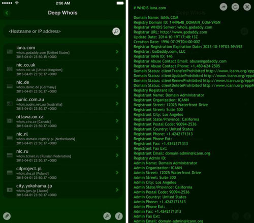 تطبيق Deep Whois لمعرفة تفاصيل المواقع وأرقام iP