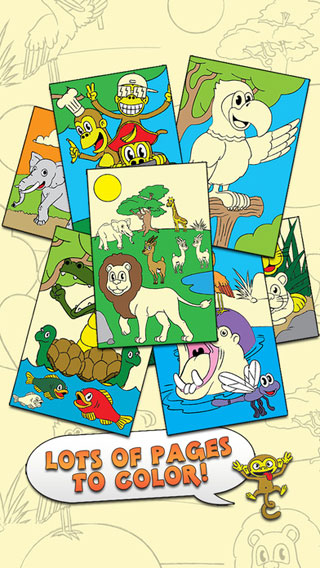 تطبيق Coloring Animal Zoo لتعليم طفلك التلوين