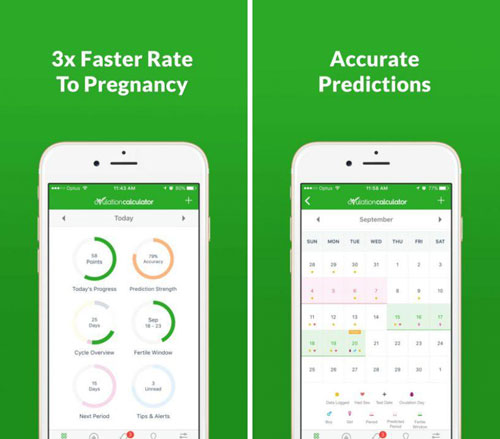 للنساء تطبيق Ovulation Calculator للمساعدة على الحمل