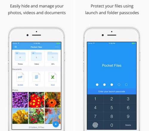 تطبيق Pocket Files Pro لإخفاء وحماية الصور والملفات
