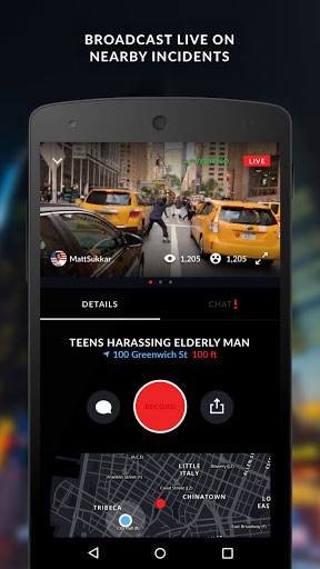 تطبيق Citizen لمتابعة أي أحداث خطيرة قريبة منك أو بثها