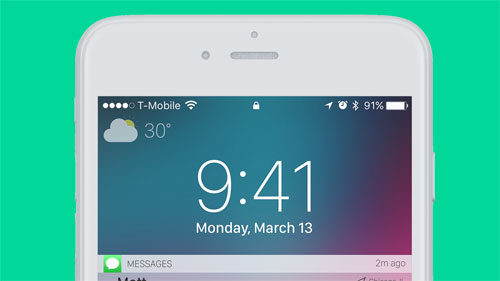 عرض حالة الطقس والتحديثات في شاشة واحدة في iOS 11