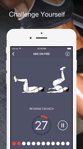 تطبيق Six pack abs لبناء عضلات البطن في شهر