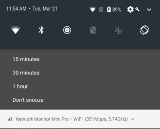 ميزة تأخير عرض التنبيهات Notification Snooze