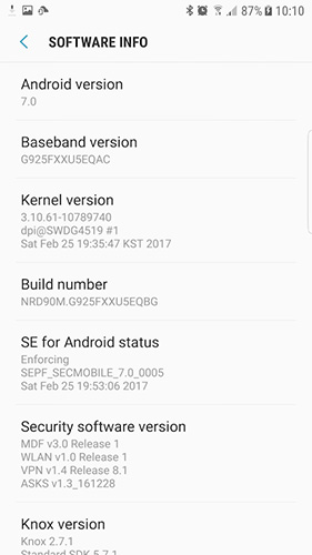 تحديث Android 7 Nougat لهواتف جالكسي S6 و جالكسي S6 Edge 