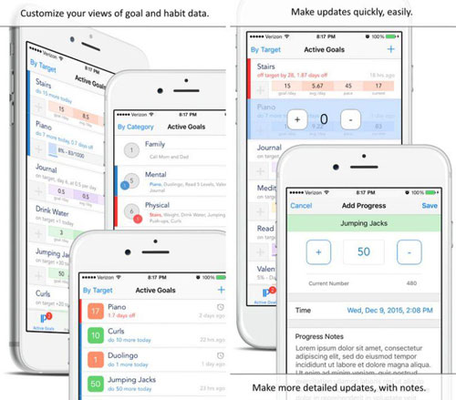 تطبيق Persistence لمتابعة عاداتك وأهدافك