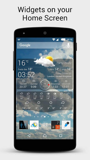 تطبيق Weather live لعرض حالة الطقس بمزايا كثيرة