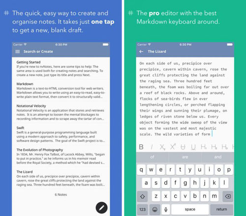 تطبيق nvNotes لكتابة الملاحظات