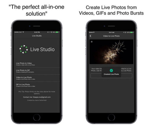 تطبيق Live Studio لتحويل الصور إلى Live Photos