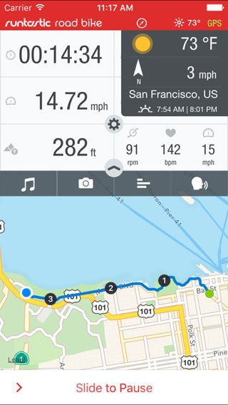تطبيق Runtastic Road Bike GPS لهواة قيادة الدراجات