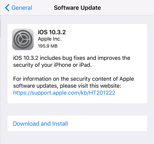 آبل تطلق رسمياً تحديث iOS 10.3.2 مع مزايا أمنية!