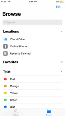 نظام iOS 11 - نظرة على تطبيق إدارة الملفات الجديد Files !