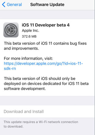 آبل تطلق النسخة التجريبية الرابعة من iOS 11 - ما الجديد ؟