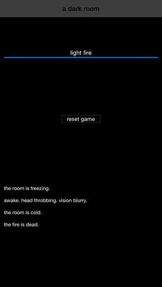 لعبة A Dark Room أو الغرفة المظلمة مليئة بالإثارة