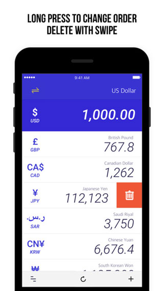 تطبيق Currency Exchange Rate للتحويل ما بين أكثر من 200 عملة