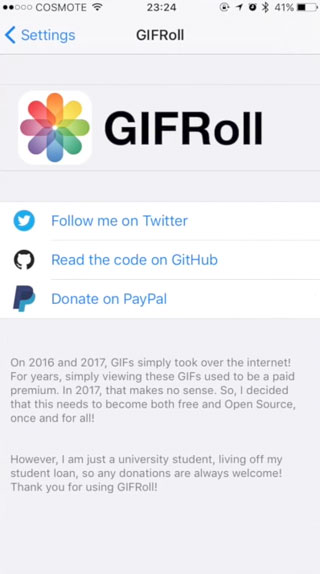 أداة GIFRoll لإظهار الصور المتحركة على تطبيق ألبوم الصور