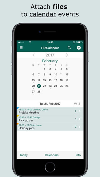 تطبيق FileCalendar تقويم احترافي مع دمج الملفات