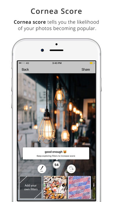 تطبيق Cornea لتحرير الصور و معرفة مدى جاذبيتها
