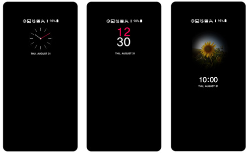  Always On Display أو AOD في LG V30
