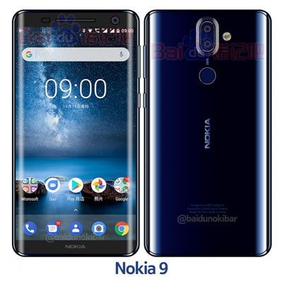 تسريب صورة Nokia 9 مع شاشة كبيرة منحنية الأطراف !